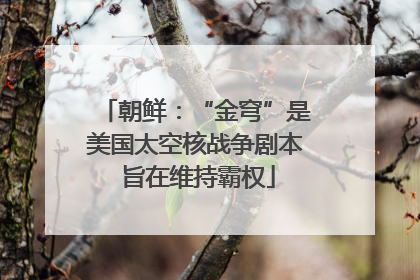 朝鲜：“金穹”是美国太空核战争剧本 旨在维持霸权