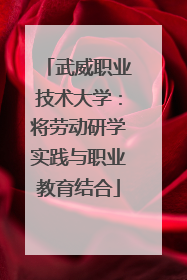 武威职业技术大学：将劳动研学实践与职业教育结合