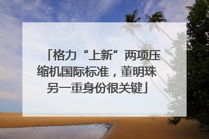 格力“上新”两项压缩机国际标准，董明珠另一重身份很关键