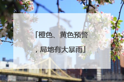 橙色、黄色预警，局地有大暴雨