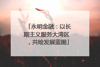 永明金融：以长期主义服务大湾区，共绘发展蓝图