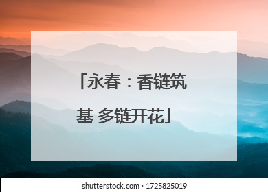 永春：香链筑基 多链开花