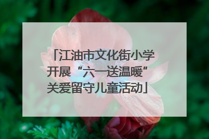 江油市文化街小学开展“六一送温暖”关爱留守儿童活动