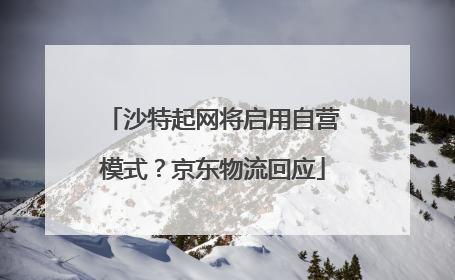沙特起网将启用自营模式？京东物流回应
