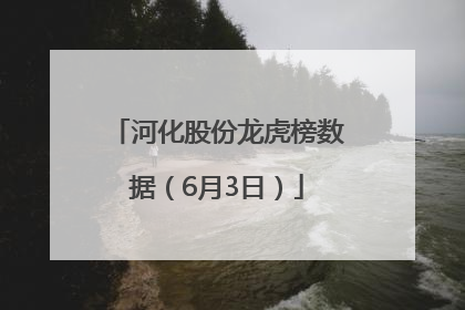 河化股份龙虎榜数据（6月3日）