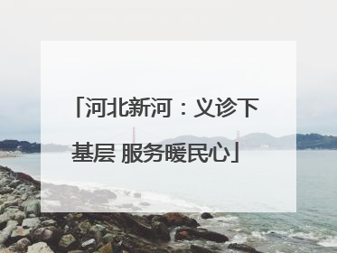河北新河：义诊下基层 服务暖民心