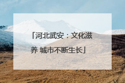 河北武安：文化滋养 城市不断生长