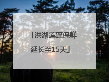 洪湖莲蓬保鲜延长至15天