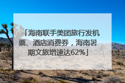 海南联手美团旅行发机票、酒店消费券，海南暑期文旅增速达62%