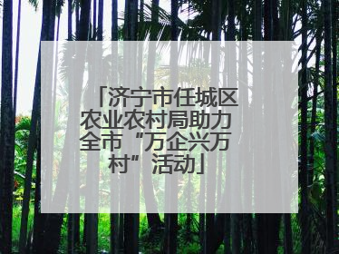 济宁市任城区农业农村局助力全市“万企兴万村”活动