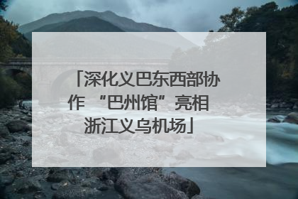 深化义巴东西部协作 “巴州馆”亮相浙江义乌机场