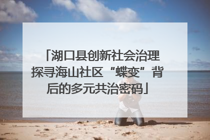 湖口县创新社会治理 探寻海山社区“蝶变”背后的多元共治密码