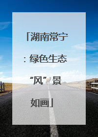 湖南常宁：绿色生态 “风”景如画