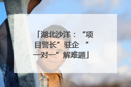 湖北沙洋：“项目警长”驻企 “一对一”解难题