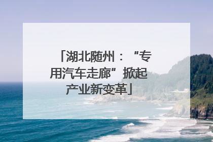 湖北随州：“专用汽车走廊”掀起产业新变革