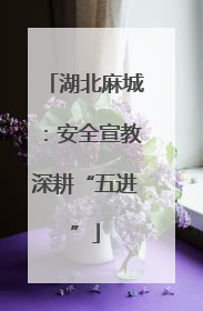湖北麻城：安全宣教深耕“五进”