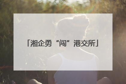 湘企勇“闯”港交所