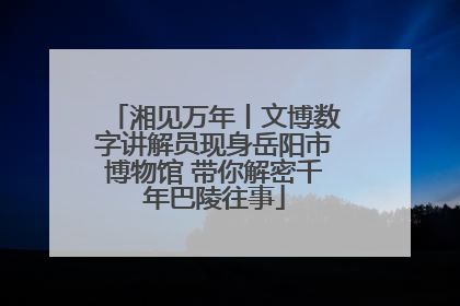 湘见万年丨文博数字讲解员现身岳阳市博物馆 带你解密千年巴陵往事