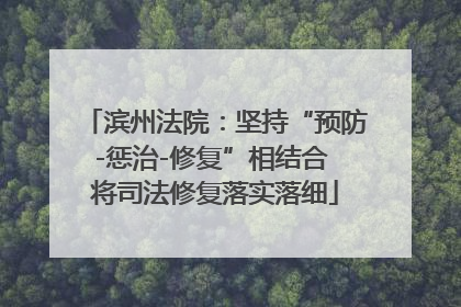 滨州法院：坚持“预防-惩治-修复”相结合 将司法修复落实落细