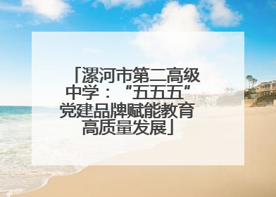 漯河市第二高级中学：“五五五”党建品牌赋能教育高质量发展