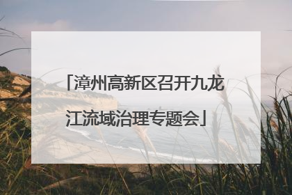 漳州高新区召开九龙江流域治理专题会