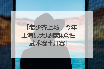 老少齐上场，今年上海最大规模群众性武术赛事开赛
