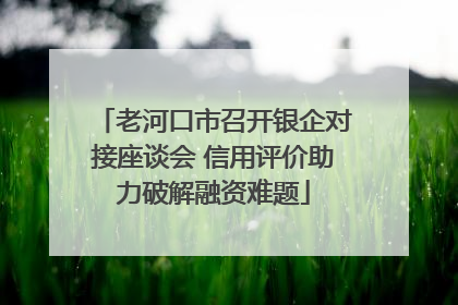 老河口市召开银企对接座谈会 信用评价助力破解融资难题