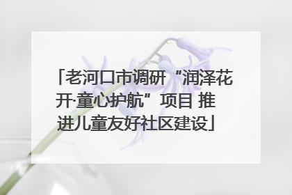 老河口市调研“润泽花开·童心护航”项目 推进儿童友好社区建设