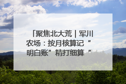 聚焦北大荒｜军川农场：按月核算记“明白账”精打细算“过紧日子”