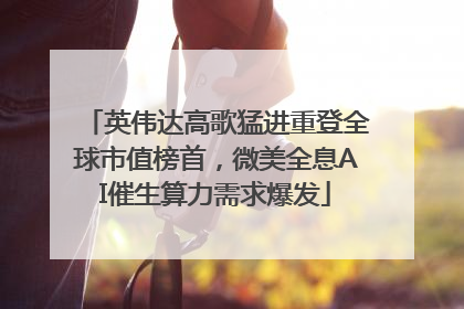 英伟达高歌猛进重登全球市值榜首，微美全息AI催生算力需求爆发