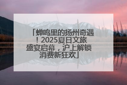 蝉鸣里的扬州奇遇！2025夏日文旅盛宴启幕，沪上解锁消费新狂欢