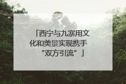 西宁与九寨用文化和美景实现携手“双方引流”