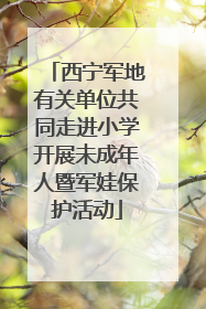 西宁军地有关单位共同走进小学开展未成年人暨军娃保护活动