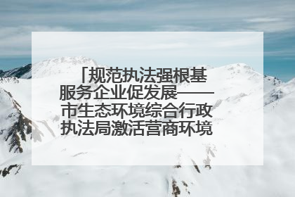 规范执法强根基 服务企业促发展——市生态环境综合行政执法局激活营商环境“绿色动能”