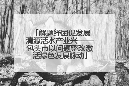 解题纾困促发展 清源活水产业兴——包头市以问题整改激活绿色发展脉动