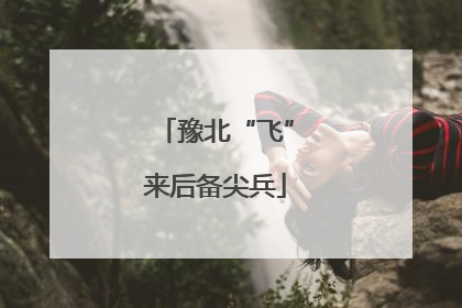 豫北“飞”来后备尖兵