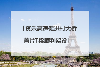 资乐高速促进村大桥首片T梁顺利架设