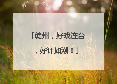 赣州，好戏连台，好评如潮！