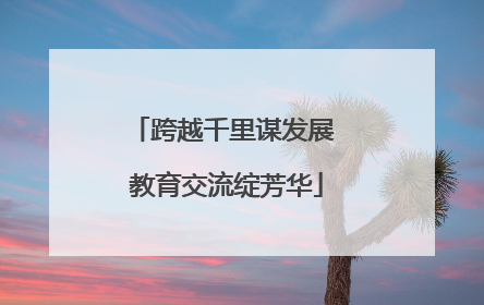 跨越千里谋发展 教育交流绽芳华