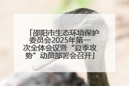邵阳市生态环境保护委员会2025年第一次全体会议暨“夏季攻势”动员部署会召开