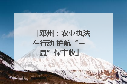 邓州：农业执法在行动 护航“三夏”保丰收