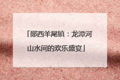 郧西羊尾镇：龙潭河山水间的欢乐盛宴