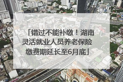 错过不能补缴！湖南灵活就业人员养老保险缴费期延长至6月底