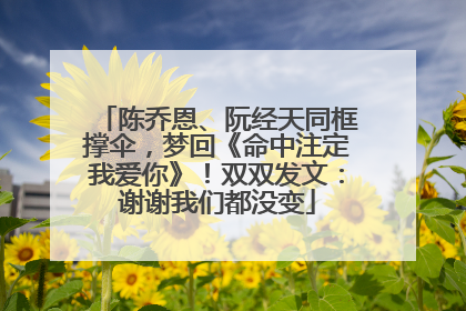 陈乔恩、阮经天同框撑伞，梦回《命中注定我爱你》！双双发文：谢谢我们都没变