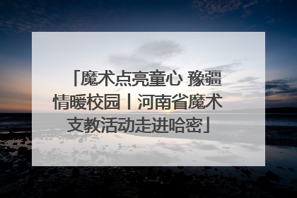 魔术点亮童心 豫疆情暖校园丨河南省魔术支教活动走进哈密