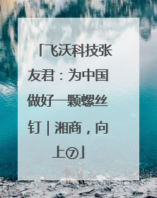 飞沃科技张友君：为中国做好一颗螺丝钉｜湘商，向上⑦