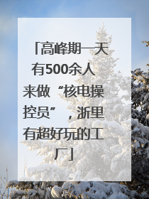 高峰期一天有500余人来做“核电操控员”，浙里有超好玩的工厂