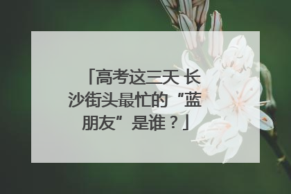 高考这三天 长沙街头最忙的“蓝朋友”是谁？