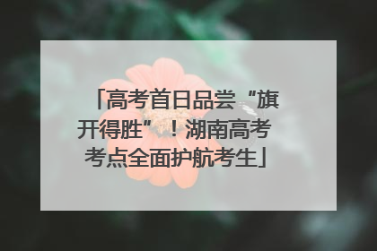 高考首日品尝“旗开得胜”！湖南高考考点全面护航考生