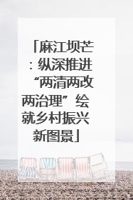 麻江坝芒：纵深推进“两清两改两治理”绘就乡村振兴新图景